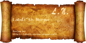 Labáth Norma névjegykártya